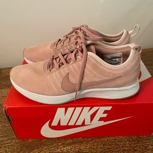 Nike pink suede shoes
